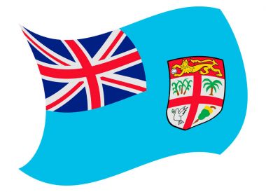 fiji bayrak Rüzgar tarafından taşındı