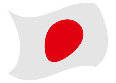 Japonya bayrak Rüzgar tarafından taşındı