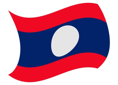 laos bayrağı Rüzgar tarafından taşındı