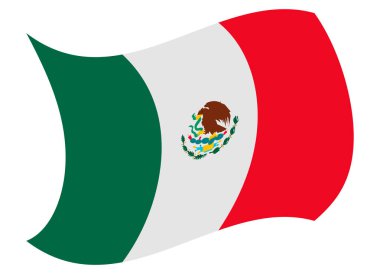 Meksika bayrağı Rüzgar tarafından taşındı