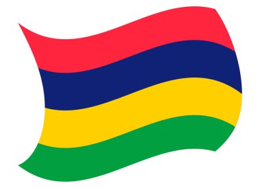 mauritius bayrak Rüzgar tarafından taşındı