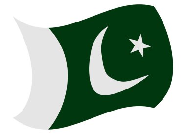 pakistan bayrağı Rüzgar tarafından taşındı