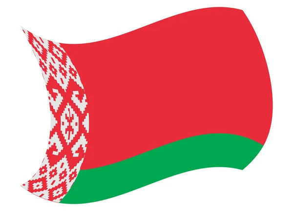 Bandera belarus movida por el viento — Vector de stock