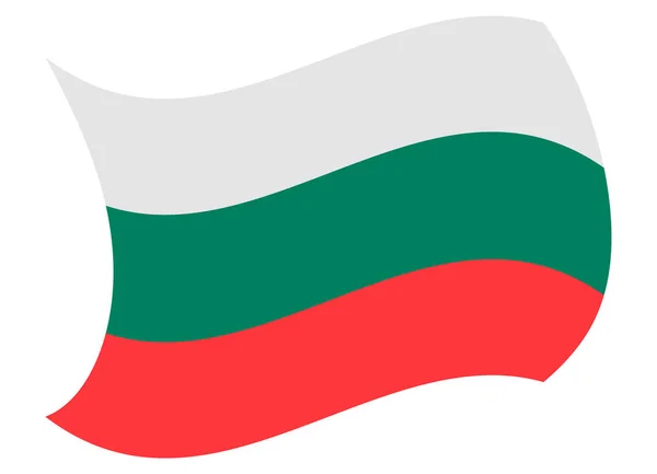 Σημαία Βουλγαρίας μετακινείται από τον άνεμο — Διανυσματικό Αρχείο