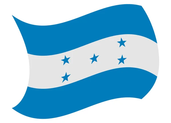 Honduras flagga flyttas av vinden — Stock vektor