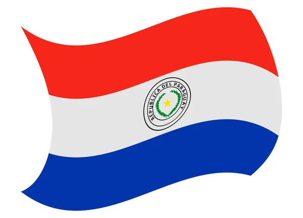 パラグアイの旗風 — ストックベクタ