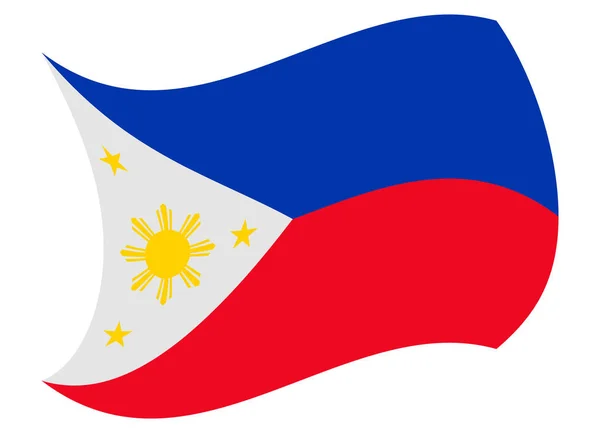 菲律宾国旗感动风 — 图库矢量图片