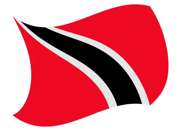 Σημαία του Τρινιντάντ μετακινείται από τον άνεμο — Διανυσματικό Αρχείο