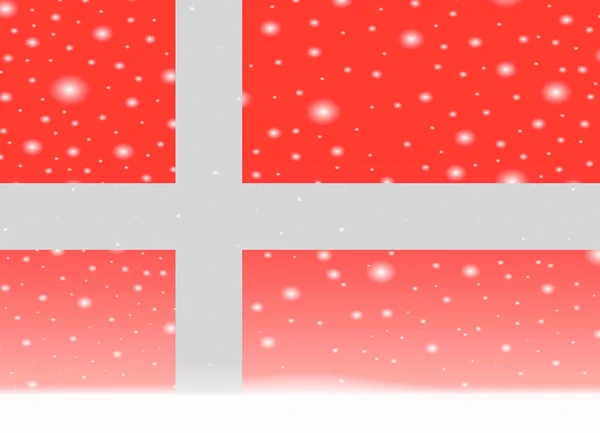 Danmark flagga på jul bakgrund — Stock vektor