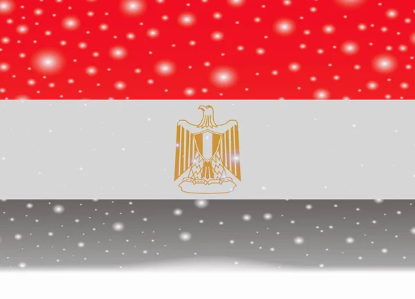 Egypte vlag op Kerstmis achtergrond — Stockvector