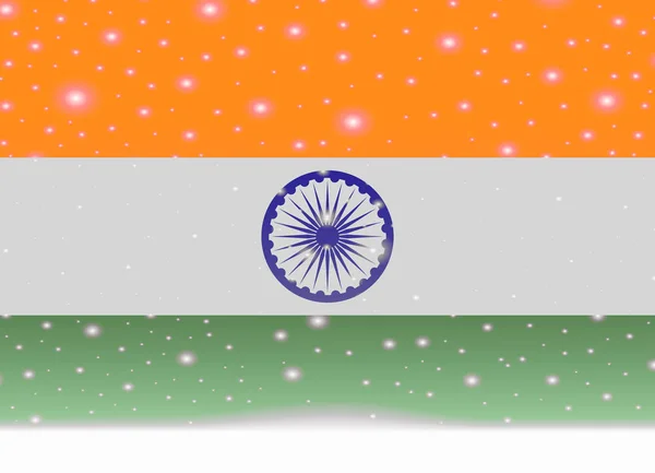 Bandeira da Índia no fundo do Natal — Vetor de Stock