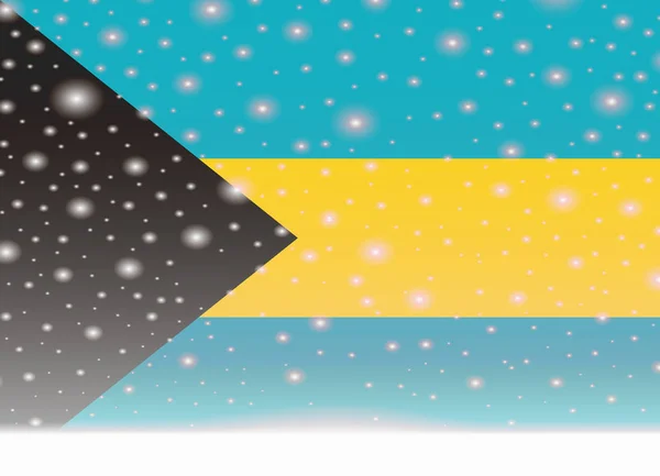 Bandeira das Bahamas no fundo do Natal — Vetor de Stock