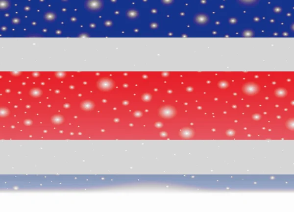 Costa Rica bandera sobre fondo navideño — Archivo Imágenes Vectoriales