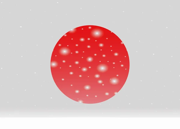 Drapeau japonais sur fond de Noël — Image vectorielle