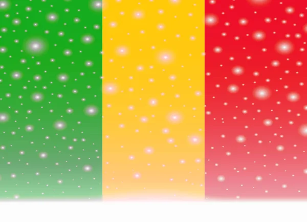 Mali flag on christmas background — Stock Vector