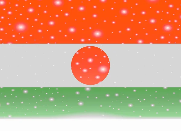 Bandeira niger no fundo do Natal — Vetor de Stock