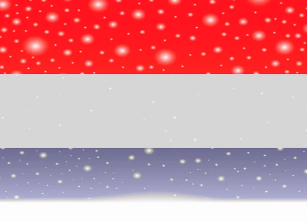 Niederländische Flagge auf weihnachtlichem Hintergrund — Stockvektor