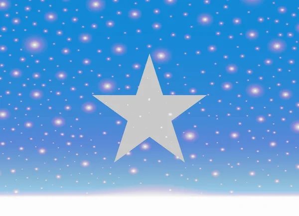 Vlag van Somalië op Kerstmis achtergrond — Stockvector