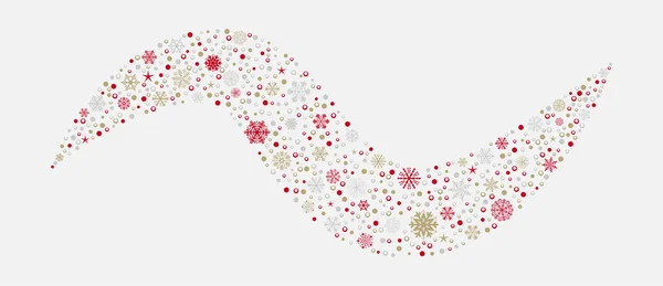 Background line curve snowflakes — Stock Vector