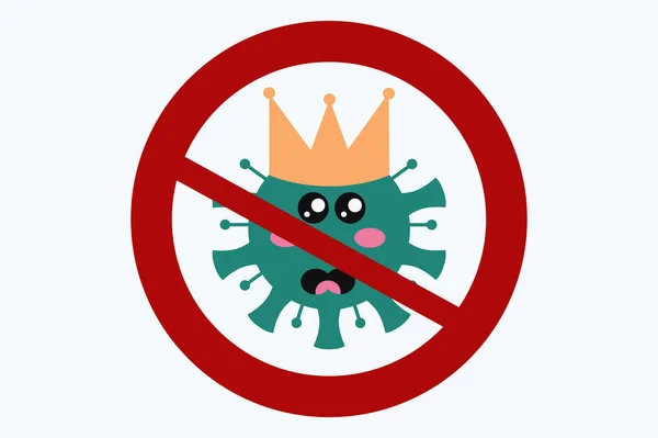 Señal Prohibida Del Coronavirus Covid — Archivo Imágenes Vectoriales