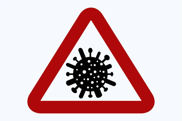 Signo Peligro Coronavirus Covid — Archivo Imágenes Vectoriales