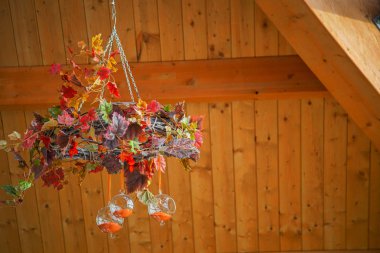 saydam küreler ile soyut sonbahar kompozisyon