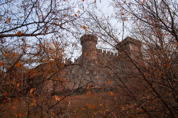  fenis kale dalları arasında görünüm val d'aosta Italia Güz