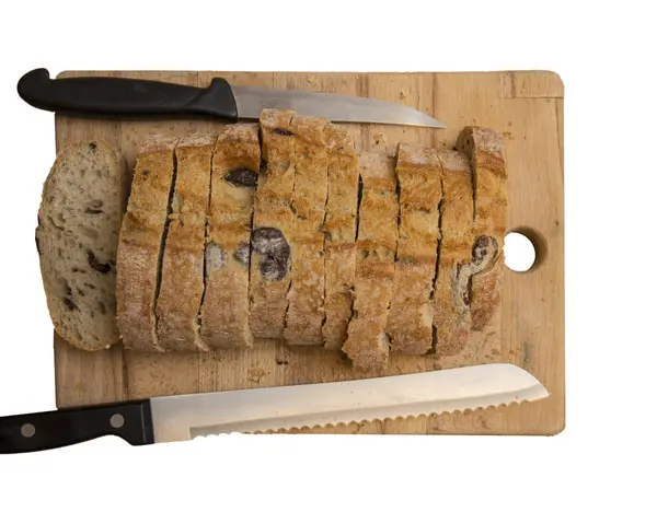 görüntü kesme tahtası üzerinde zeytinli ekmek
