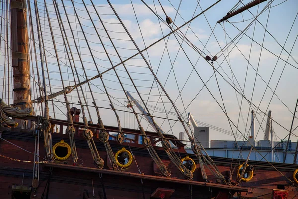 Część takielunku Galleon Neptuna — Zdjęcie stockowe