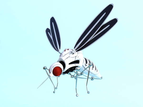 Representación 3D de un mosquito robótico . — Foto de Stock