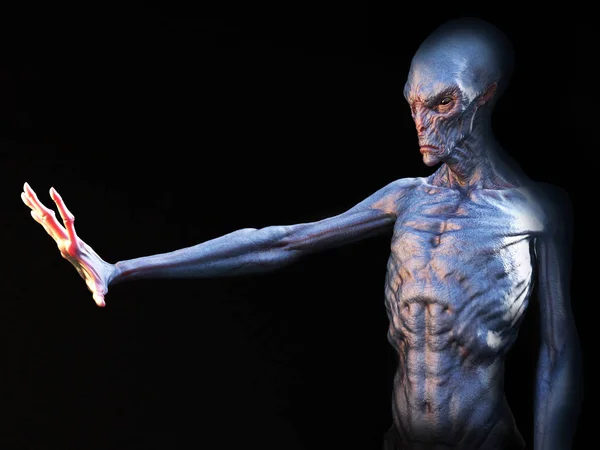3D vykreslování mimozemské bytosti. — Stock fotografie