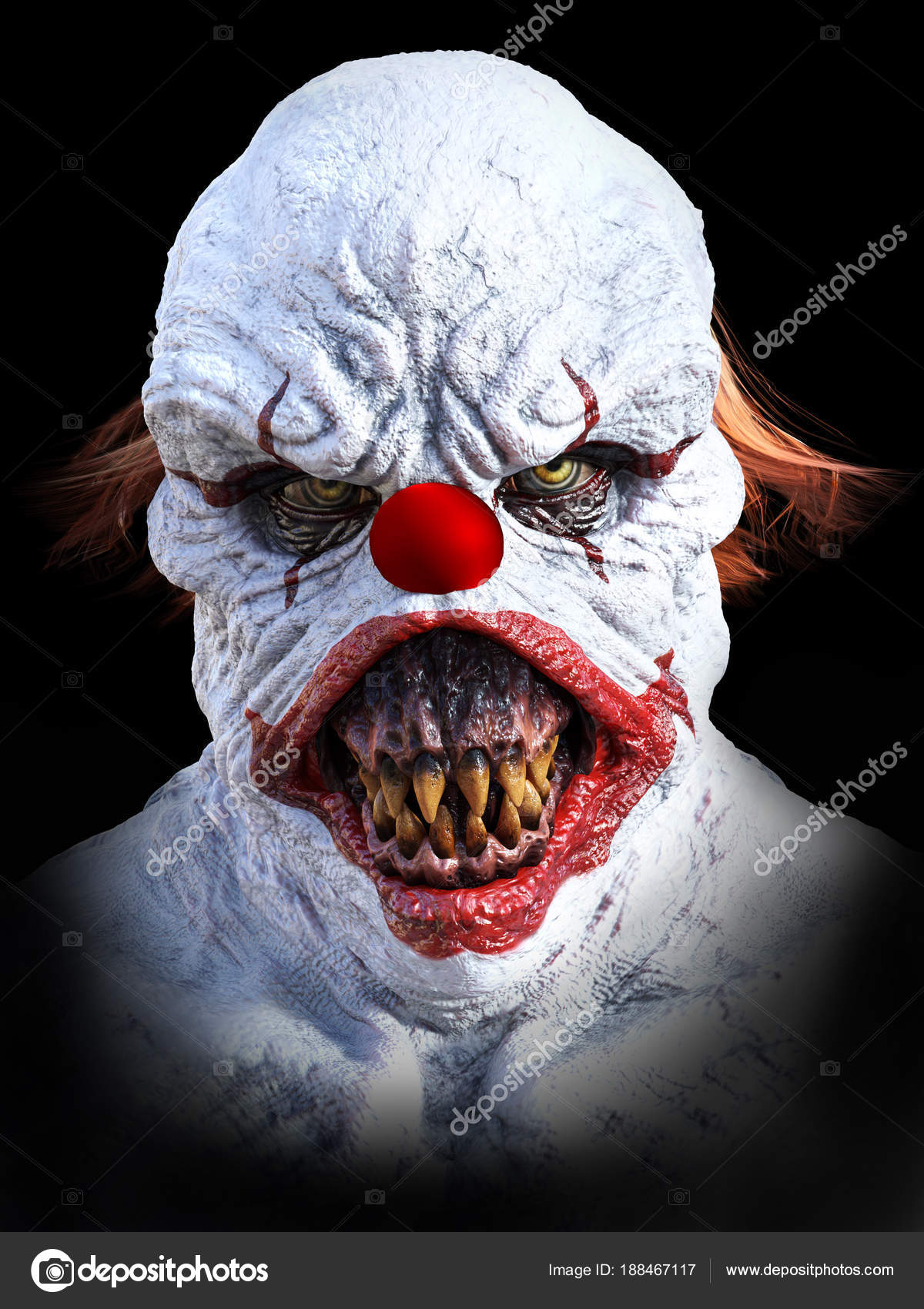사악한 보는 광대의 3d 렌더링. — 스톡 사진 © sarah5 #188467117, image size:1200x1700