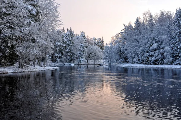 冬天的河流 — 图库照片