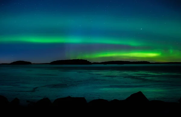 Schöne Nordlichter — Stockfoto