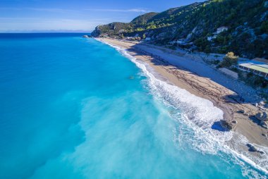 Kathisma beach in Lefkada island Greece  clipart