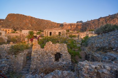 Laconia, Monemvasia güzel Bizans Kalesi şehir