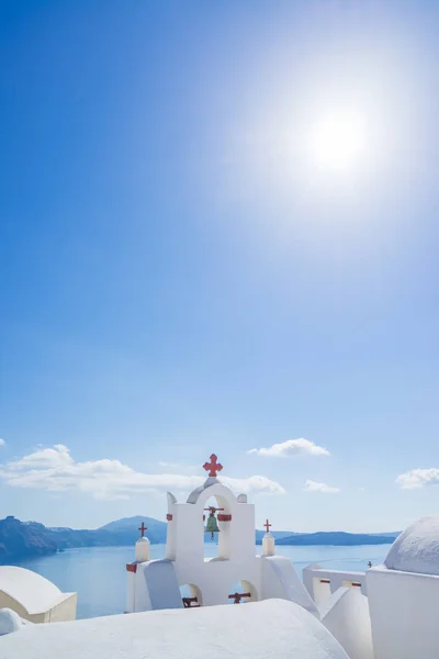 Die kirche von oia in santorini — Stockfoto