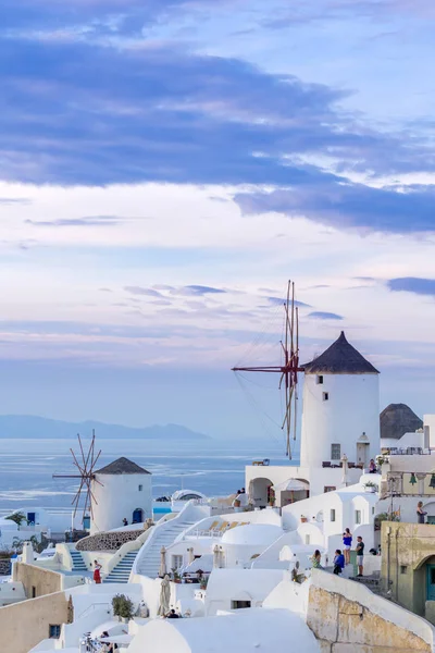 Oia Köyü günbatımı, Santorini Adası'nda — Stok fotoğraf