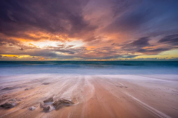 Tramonto in spiaggia — Foto Stock