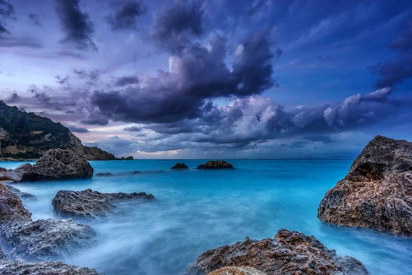 Агіос-Нікітас Лефкас острів Греції — стокове фото