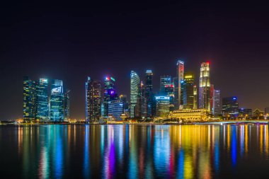  Singapur Finans bölgesine manzarası