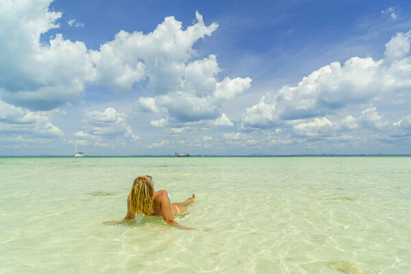 Woman at the beach in Thailand