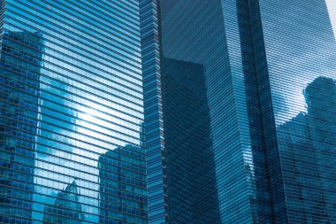 Desen yinelenen modern iş ofis binası Windows mavi G