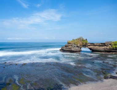 Deniz (Pura tanah lot) Bali tapınakta 