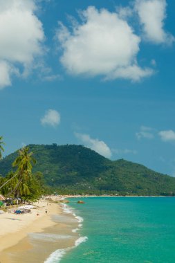 Gümüş beach, Koh Samui Adası'nda Crystal Beach plaj manzarası 