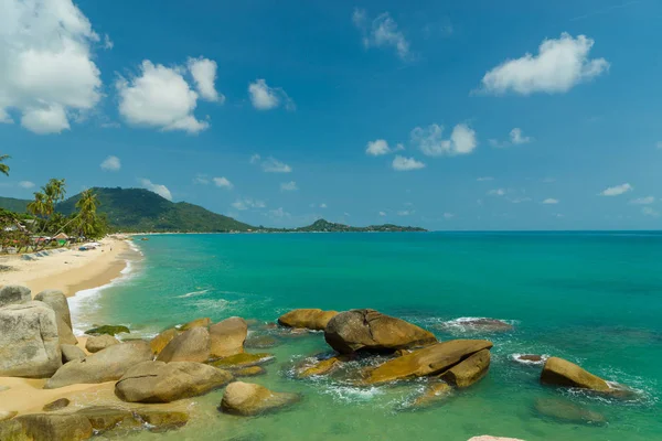 Gümüş beach, Koh Samui Adası'nda Crystal Beach plaj manzarası 
