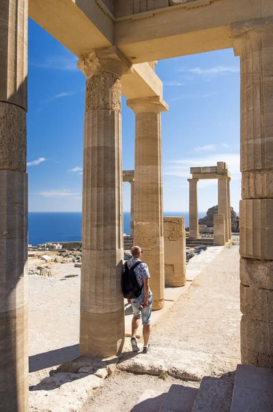 Akropol w Lindos na wyspie Rodos — Zdjęcie stockowe