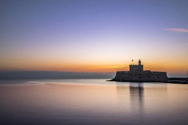 Фортеця на Мандракі Родос Греція — стокове фото