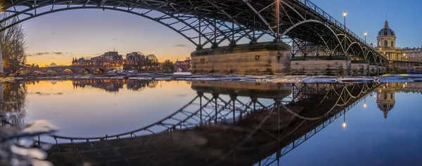 Река Мбаппе Поном Искусств Фабд Франс Восходе Солнца Париже Франция — стоковое фото