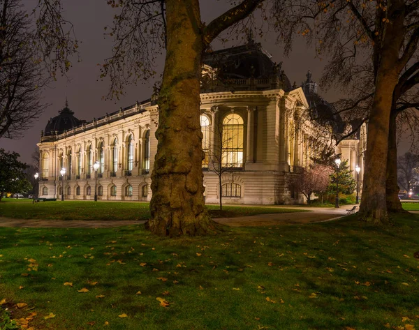 Petit Palais za soumraku v Paříži Francie — Stock fotografie